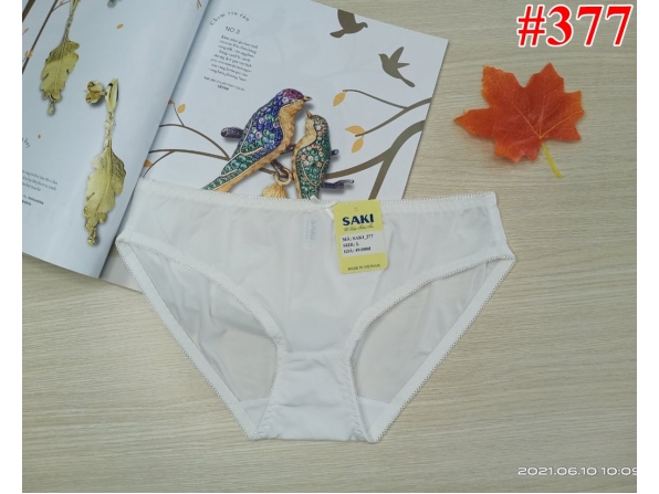 QUẦN LÓT NỮ SAKI 377 - Block 05 Cái - Màu Trắng